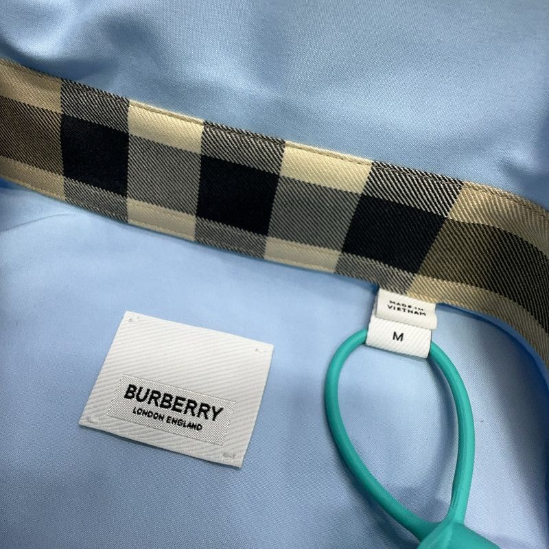 Burberry Burberry Blue Long Sleeve Button-Up Shirt 0079 Size US M / EU 48-50 / 2 - 3 Thumbnail