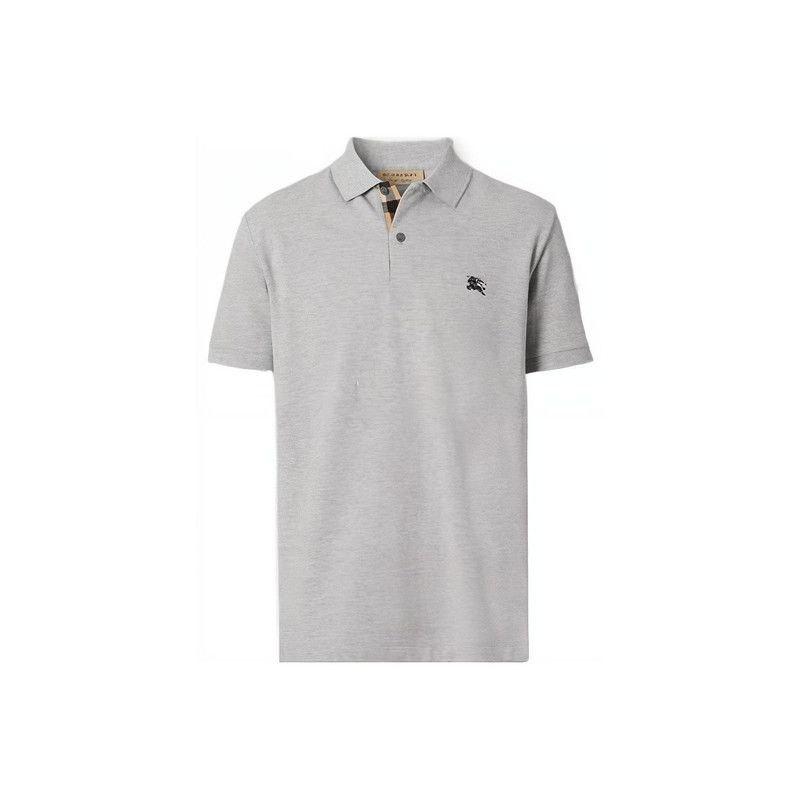 Burberry Burberry Gray Short Sleeve Polo Shirt 0079 Size US L / EU 52-54 / 3 - 5 Thumbnail