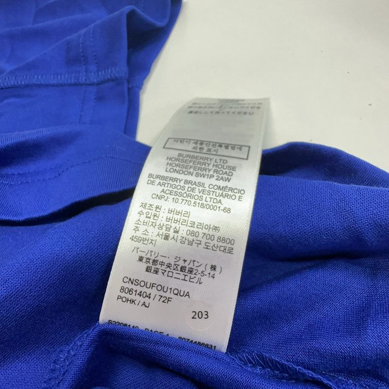 Burberry Burberry Blue Embroidered Casual T-Shirt 0079 Size US XS / EU 42 / 0 - 6 Thumbnail