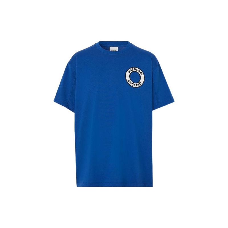 Burberry Burberry Blue Embroidered Casual T-Shirt 0079 Size US XS / EU 42 / 0 - 2 Thumbnail