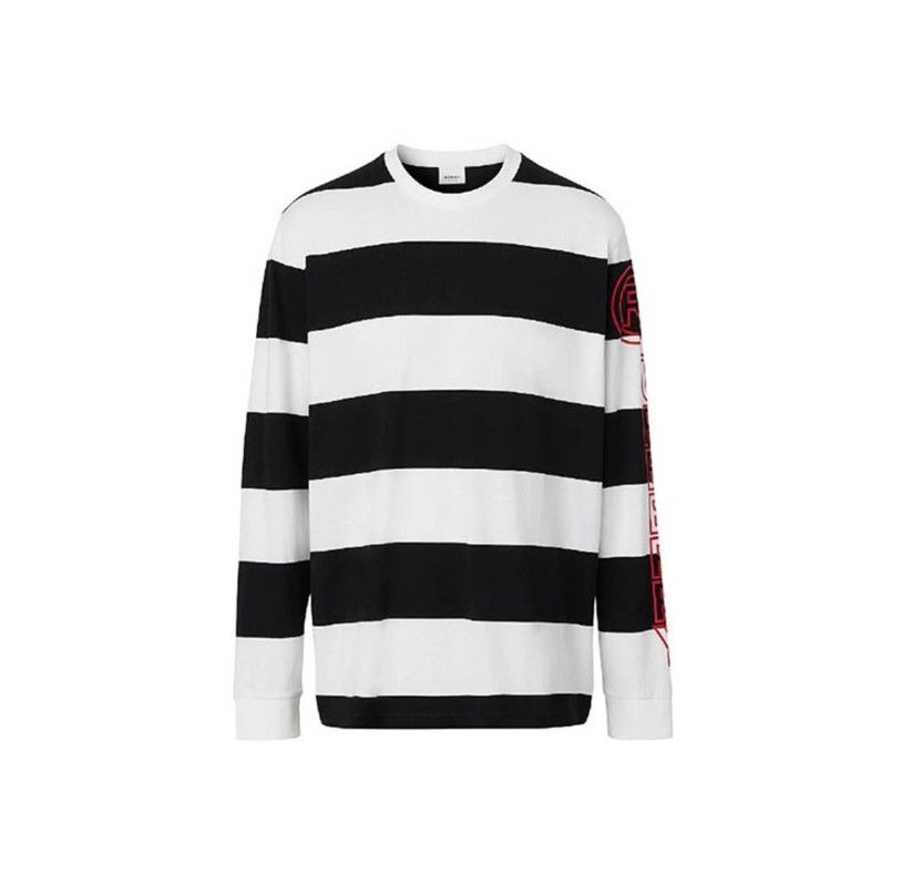 Burberry Burberry Striped Black and White Long Sleeve T-Shirt 0079 Size US S / EU 44-46 / 1 - 2 Thumbnail