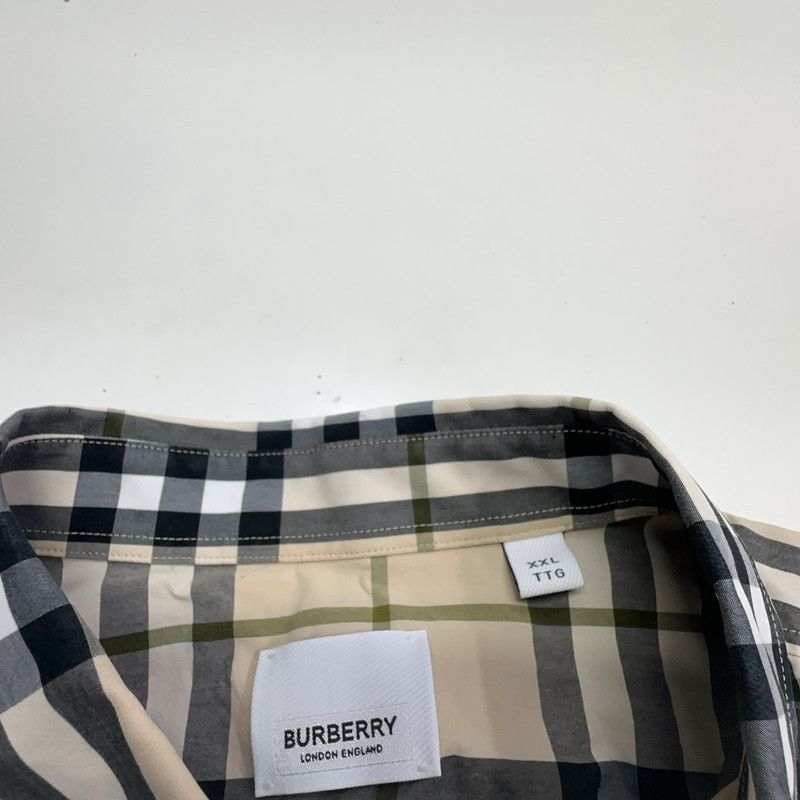 Burberry Burberry Brown Plaid Long Sleeve Shirt 0079 Size US XXL / EU 58 / 5 - 5 Thumbnail
