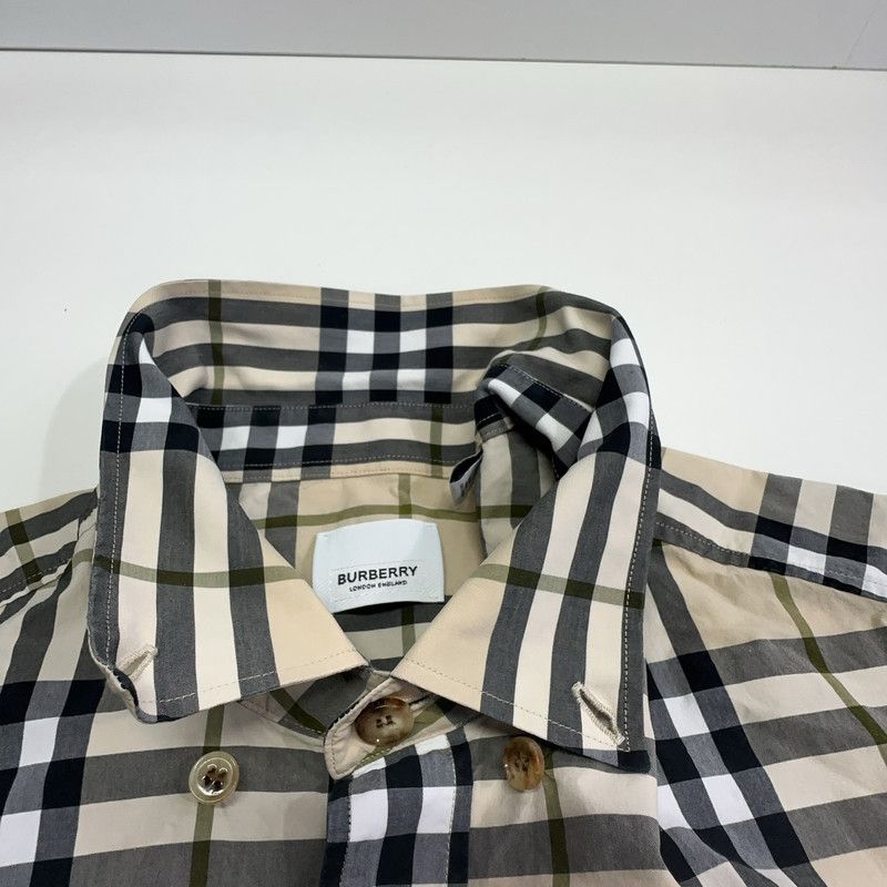 Burberry Burberry Brown Plaid Long Sleeve Shirt 0079 Size US XXL / EU 58 / 5 - 6 Thumbnail