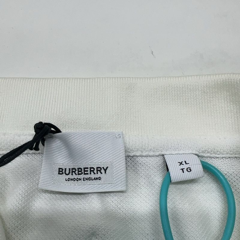 Burberry Burberry White Letter Pattern Polo Shirt 0079 Size US XL / EU 56 / 4 - 16 Thumbnail