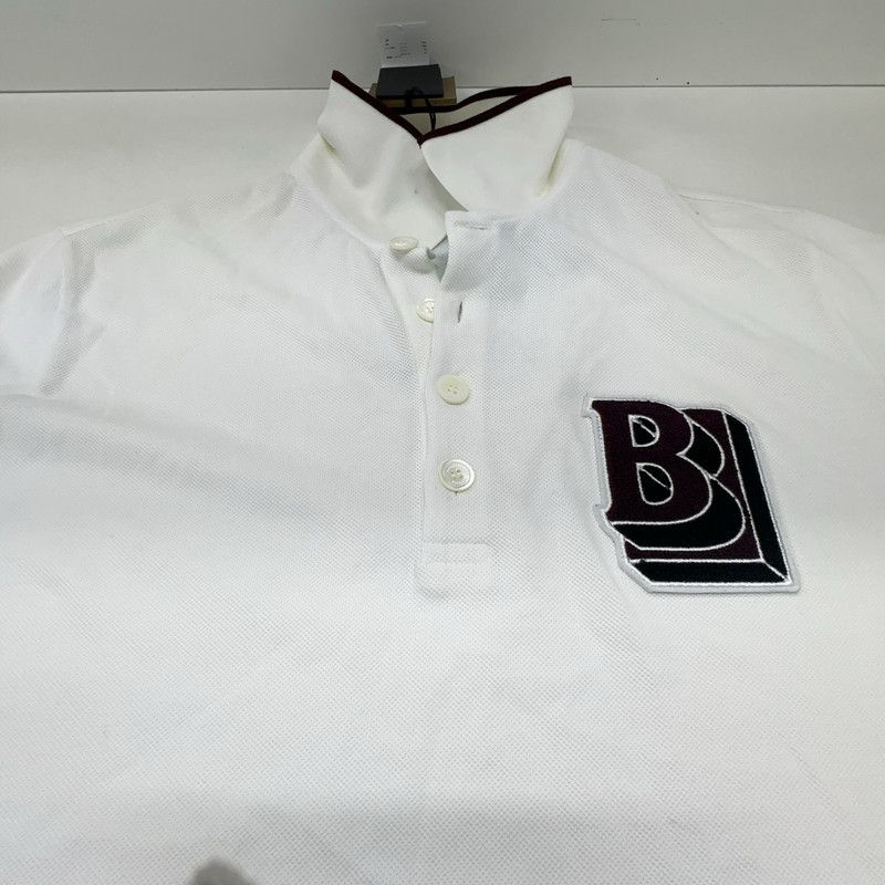 Burberry Burberry White Letter Pattern Polo Shirt 0079 Size US XL / EU 56 / 4 - 7 Thumbnail
