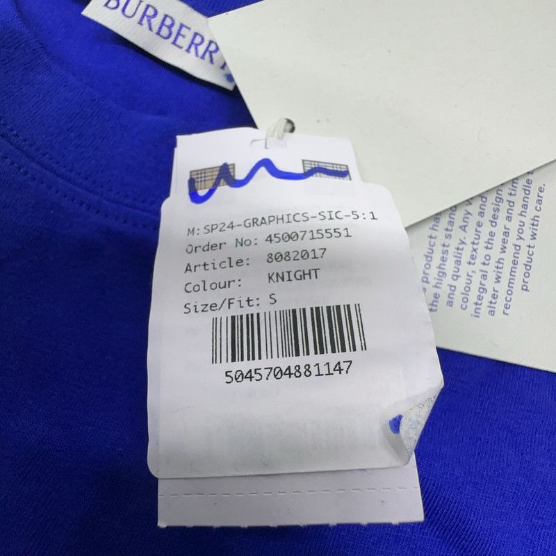 Burberry Burberry Floral Print Blue Short Sleeve T-Shirt 0079 Size US S / EU 44-46 / 1 - 4 Thumbnail