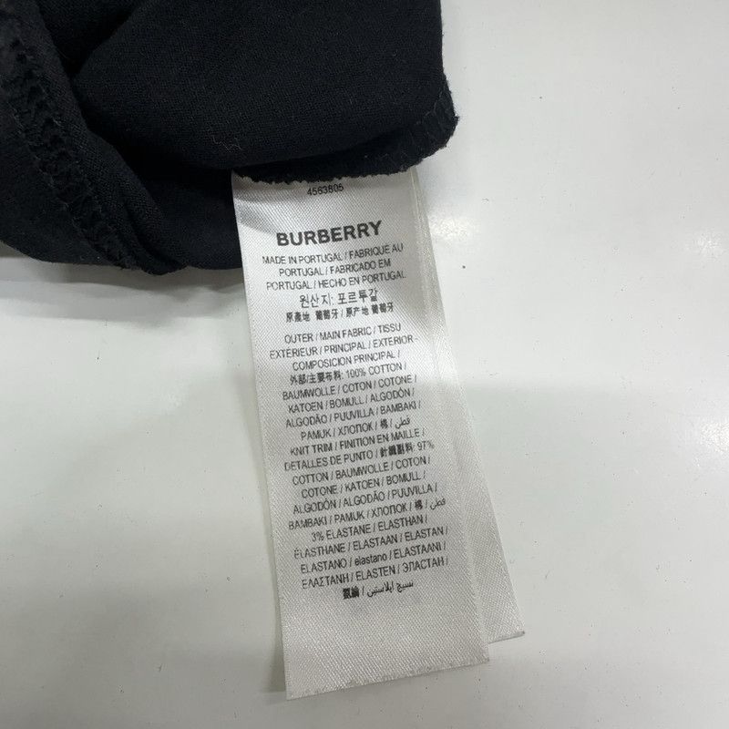 Burberry Burberry Black Logo Print Cotton T-Shirt 0079 Size US XXS / EU 40 - 4 Thumbnail