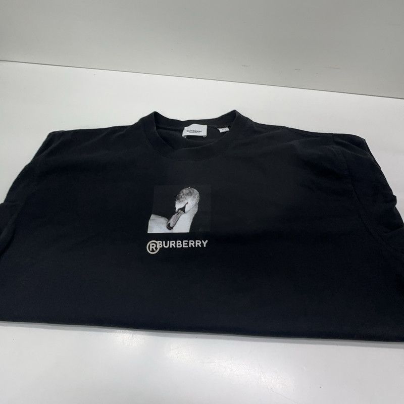 Burberry Burberry Black Logo Print Cotton T-Shirt 0079 Size US XXS / EU 40 - 2 Thumbnail