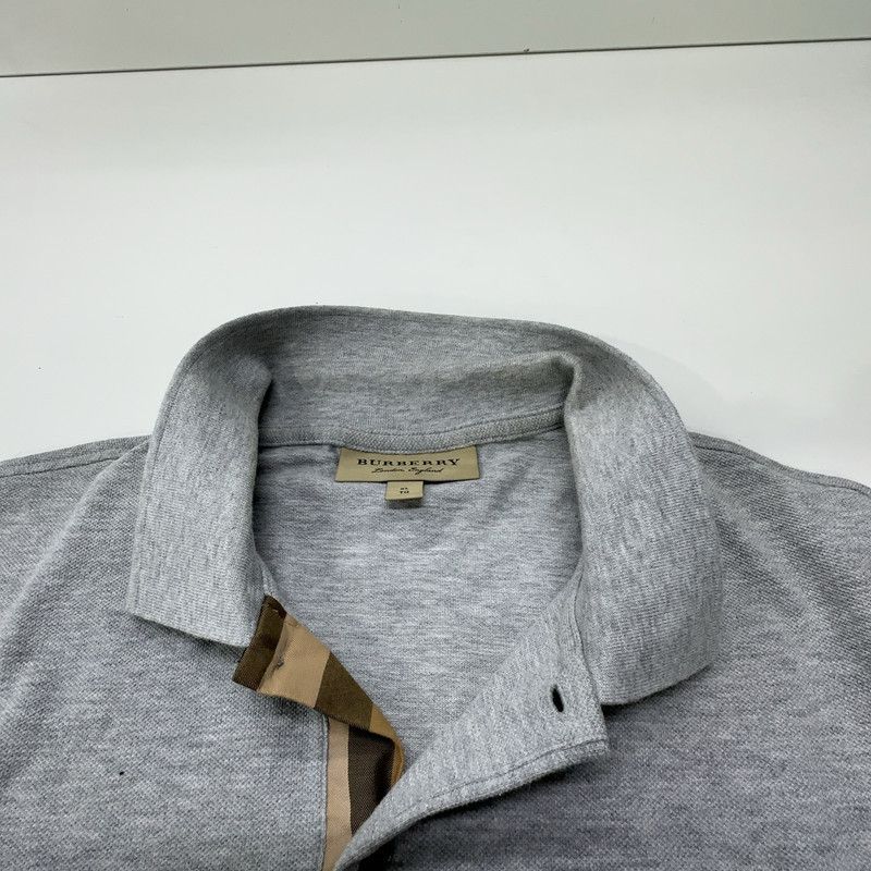Burberry Burberry Gray Logo Embroidered Casual Polo Shirt 0079 Size US XL / EU 56 / 4 - 4 Thumbnail