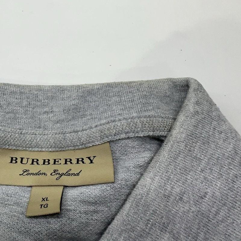 Burberry Burberry Gray Logo Embroidered Casual Polo Shirt 0079 Size US XL / EU 56 / 4 - 9 Thumbnail