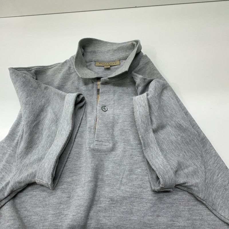 Burberry Burberry Gray Logo Embroidered Casual Polo Shirt 0079 Size US XL / EU 56 / 4 - 5 Thumbnail