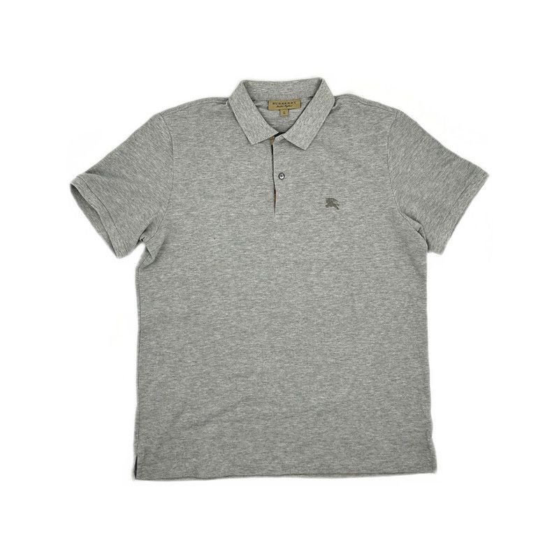 Burberry Burberry Gray Logo Embroidered Casual Polo Shirt 0079 Size US XL / EU 56 / 4 - 14 Thumbnail