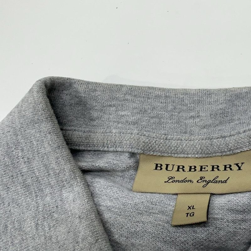 Burberry Burberry Gray Logo Embroidered Casual Polo Shirt 0079 Size US XL / EU 56 / 4 - 8 Thumbnail