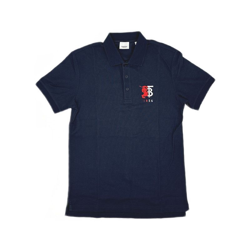 Burberry Burberry Navy Blue Logo Cotton Polo Shirt 0079 Size US S / EU 44-46 / 1 - 4 Thumbnail