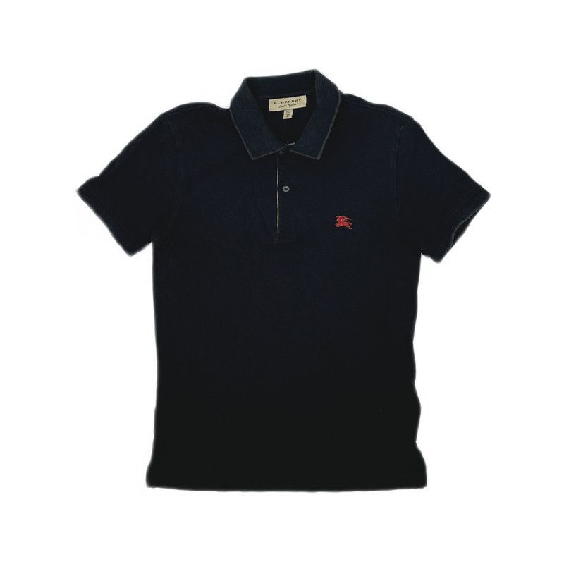 Burberry Burberry Black Embroidered Logo Polo Shirt 0079 Size US XS / EU 42 / 0 - 8 Thumbnail