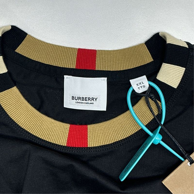 Burberry Burberry Men's Black Short Sleeve T-Shirt 0079 Size US XXL / EU 58 / 5 - 3 Thumbnail