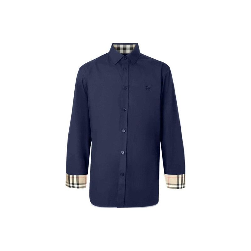 Burberry Burberry SS24 Logo Embroidered Long Sleeve Shirt 0079 Size US XXL / EU 58 / 5 - 4 Thumbnail