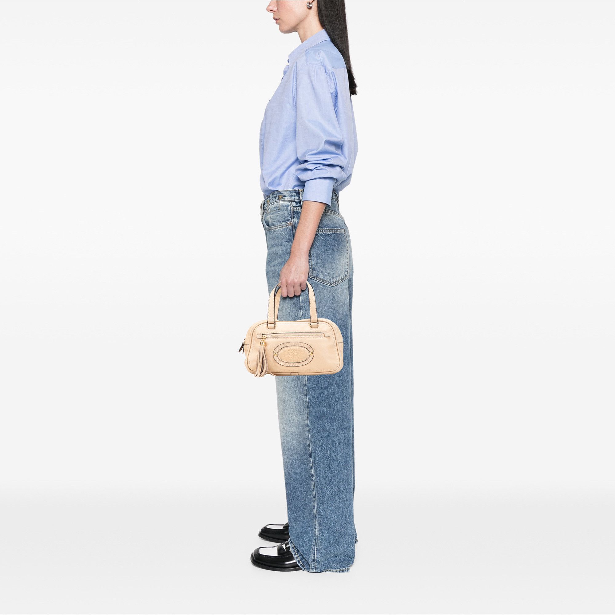 Loewe LOEWE Mini Anagram Leather Tassel Handbag Size ONE SIZE - 12 Thumbnail