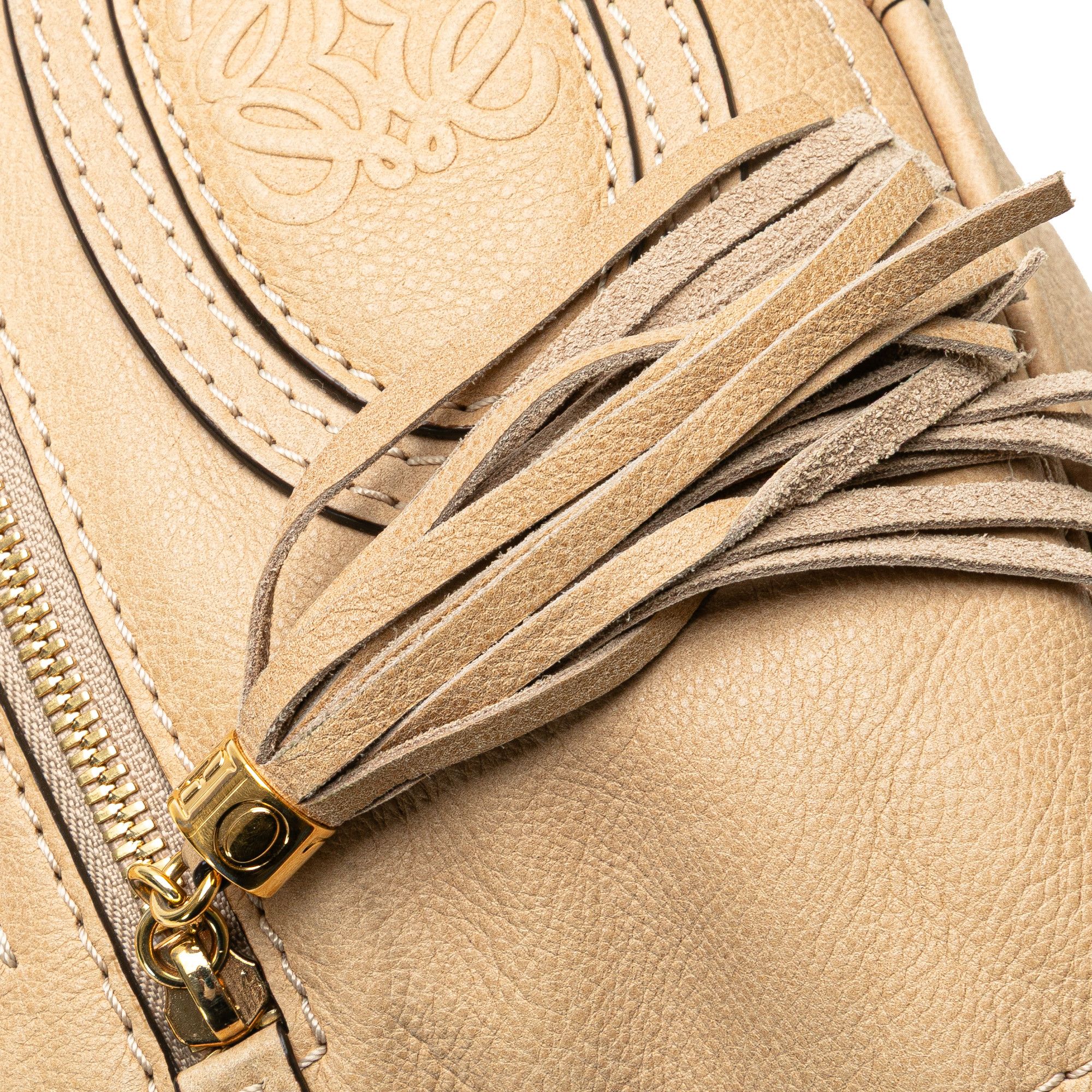 Loewe LOEWE Mini Anagram Leather Tassel Handbag Size ONE SIZE - 8 Thumbnail
