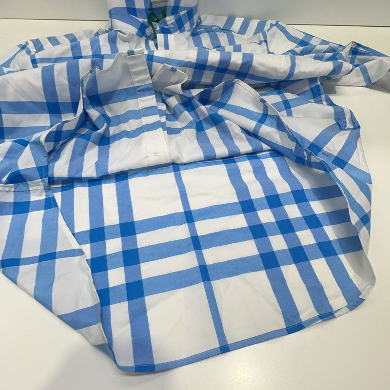 Burberry Burberry Blue Check Long Sleeve Shirt 0079 Size US XL / EU 56 / 4 - 4 Thumbnail