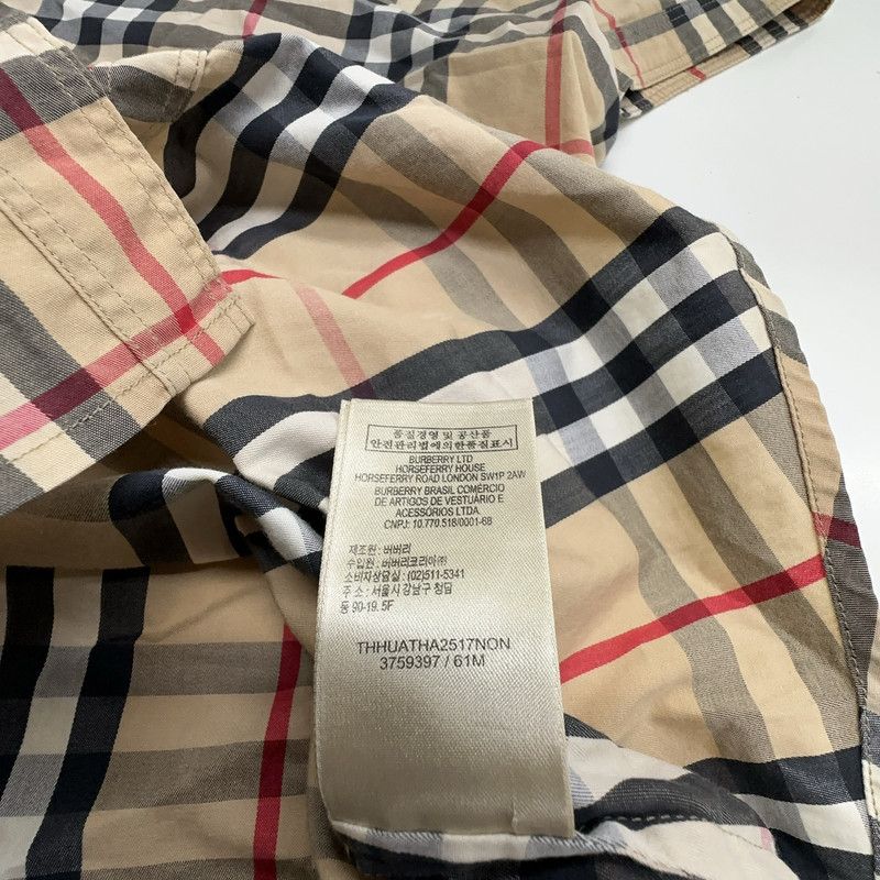 Burberry Burberry Check Pattern Short Sleeve Shirt 0079 Size US M / EU 48-50 / 2 - 2 Thumbnail