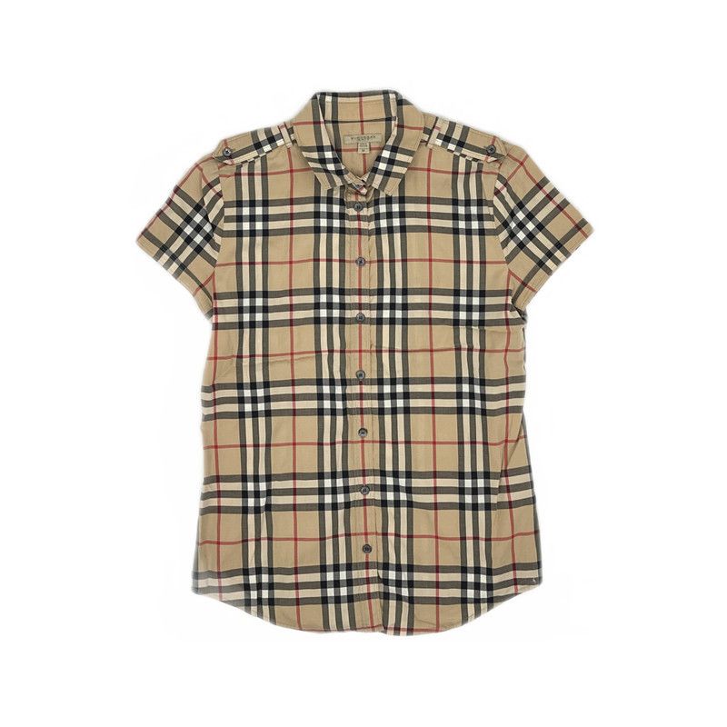 Burberry Burberry Check Pattern Short Sleeve Shirt 0079 Size US M / EU 48-50 / 2 - 6 Thumbnail