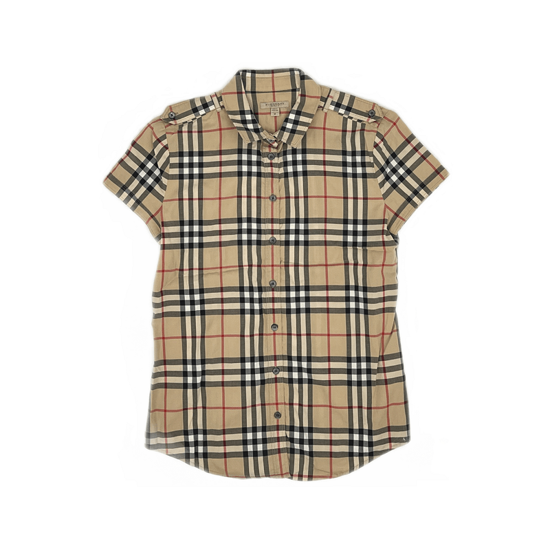 Burberry Burberry Check Pattern Short Sleeve Shirt 0079 Size US M / EU 48-50 / 2 - 3 Thumbnail