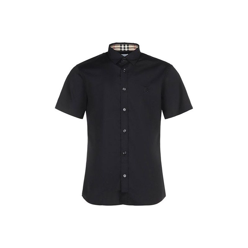 Burberry Burberry Black Slim Fit Short Sleeve Shirt 0079 Size US XL / EU 56 / 4 - 2 Thumbnail