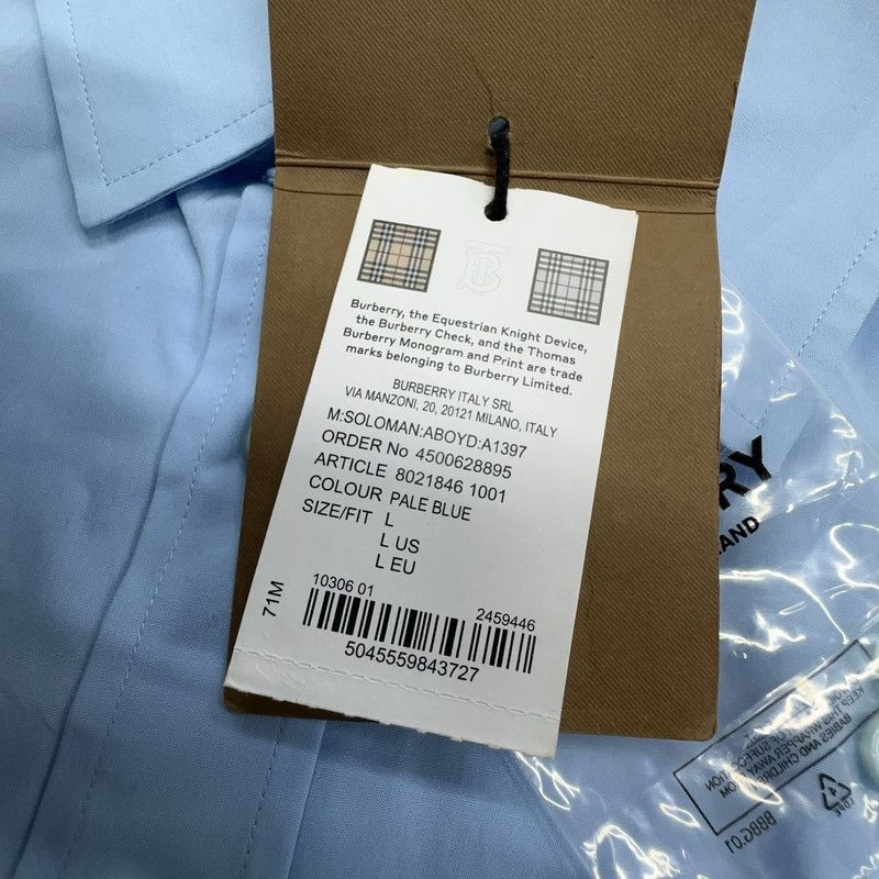 Burberry Burberry Logo Decoration Long Sleeve Shirt 0079 Size US L / EU 52-54 / 3 - 7 Thumbnail