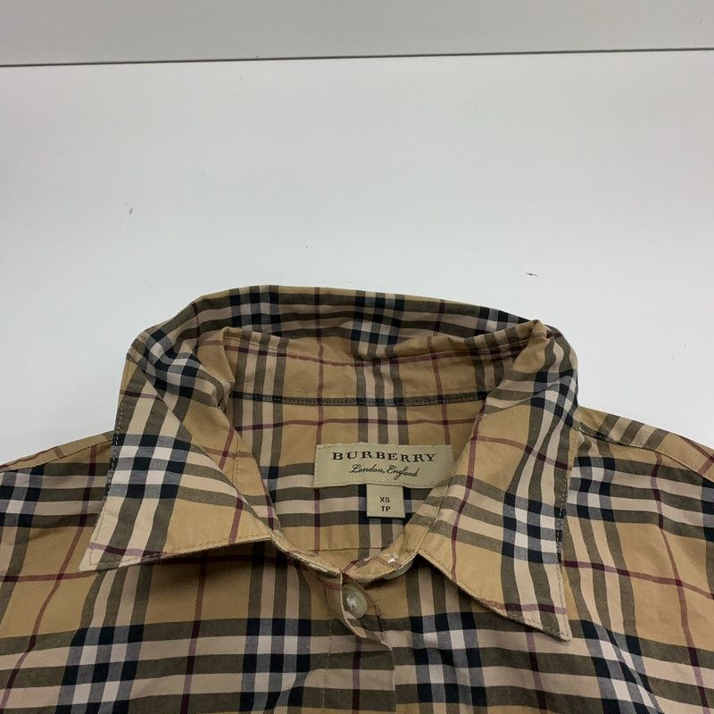 Burberry Burberry Cotton Long Sleeve Shirt in Khaki 0079 Size US XS / EU 42 / 0 - 2 Thumbnail