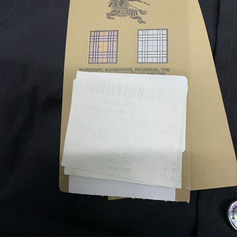 Burberry Burberry Black Long Sleeve Shirt with Check Detail 0079 Size US XS / EU 42 / 0 - 3 Thumbnail