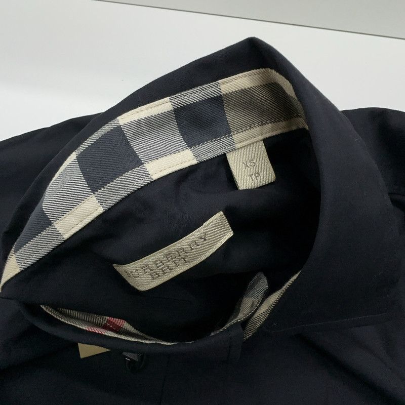 Burberry Burberry Black Long Sleeve Shirt with Check Detail 0079 Size US XS / EU 42 / 0 - 5 Thumbnail