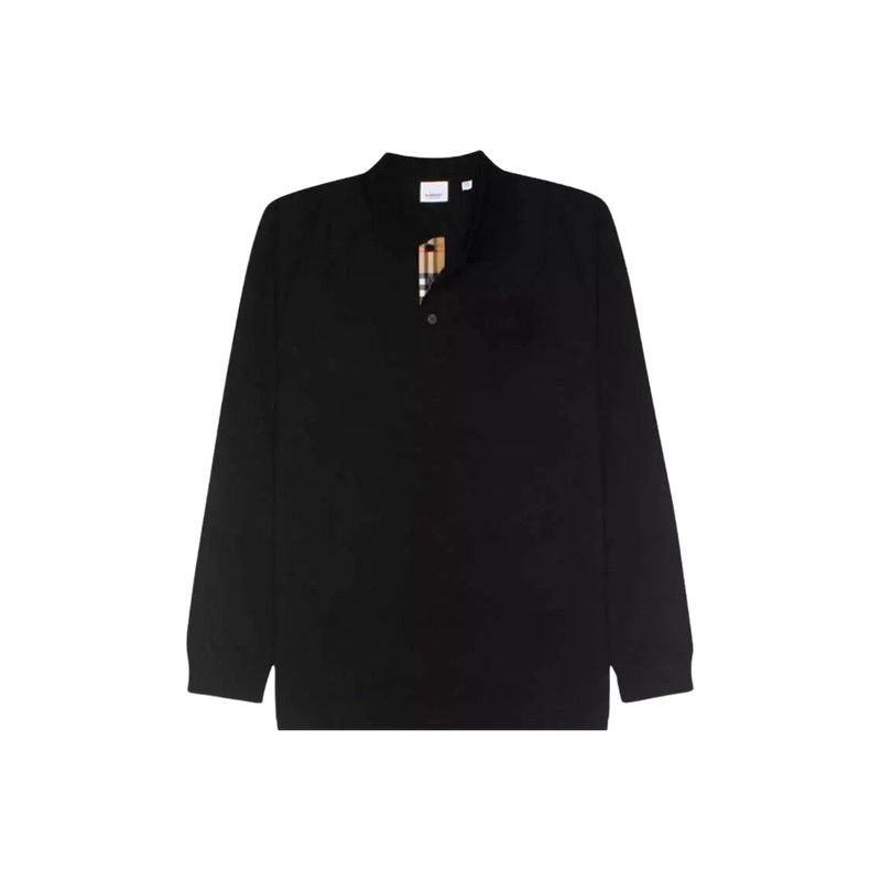 Burberry Burberry Black Long Sleeve Polo Shirt 0079 Size US M / EU 48-50 / 2 - 2 Thumbnail