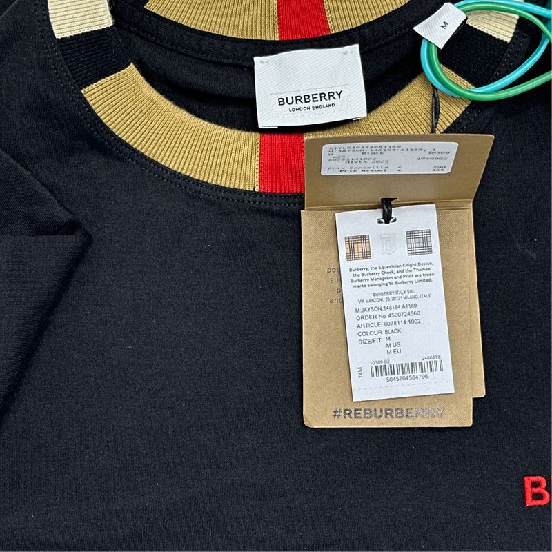 Burberry Burberry Black Short Sleeve Logo T-shirt for Men 0079 Size US M / EU 48-50 / 2 - 3 Thumbnail