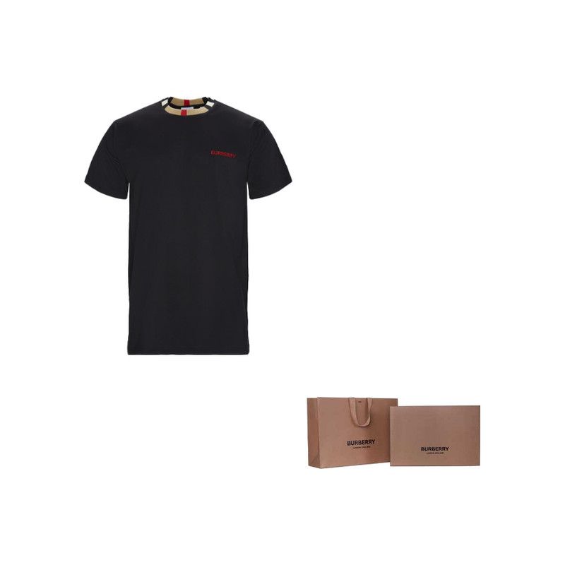 Burberry Burberry Black Short Sleeve Logo T-shirt for Men 0079 Size US M / EU 48-50 / 2 - 2 Thumbnail