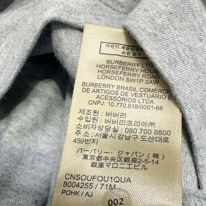 Burberry Burberry Gray Long Sleeve Crew Neck T-Shirt 0079 Size US XL / EU 56 / 4 - 4 Thumbnail