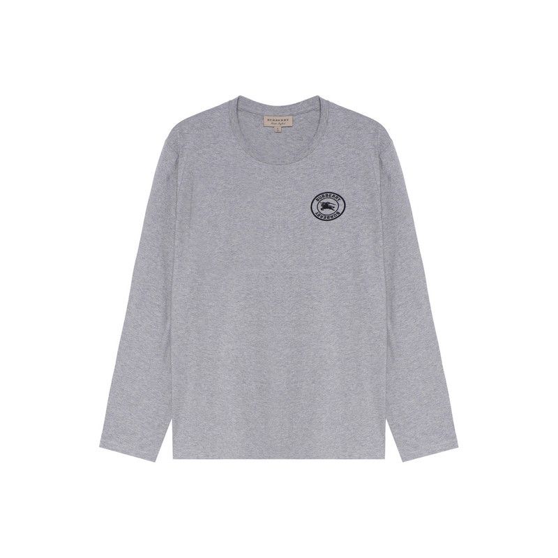 Burberry Burberry Gray Long Sleeve Crew Neck T-Shirt 0079 Size US XL / EU 56 / 4 - 2 Thumbnail
