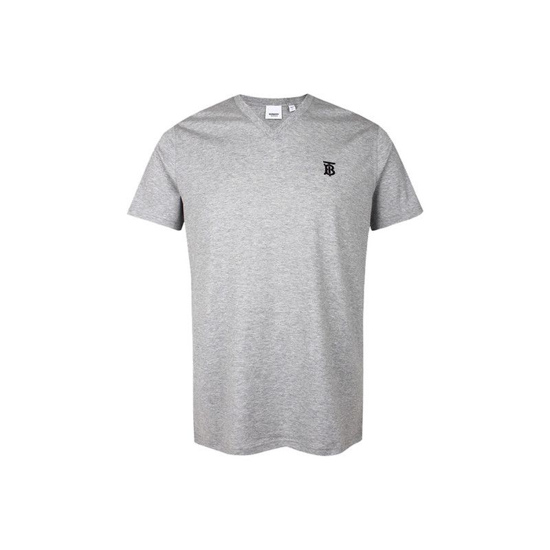 Burberry Burberry Letter Print V-Neck Short Sleeve T-Shirt 0079 Size US M / EU 48-50 / 2 - 2 Thumbnail
