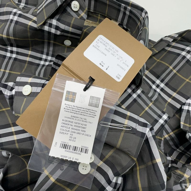 Burberry Burberry Color-Blocked Check Long Sleeve Shirt 0079 Size US XS / EU 42 / 0 - 3 Thumbnail