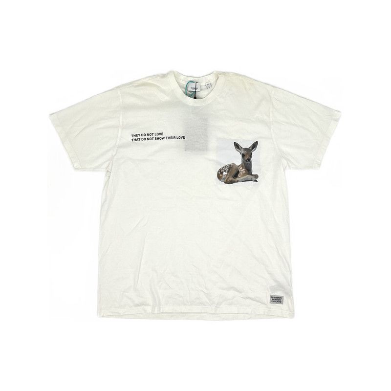 Burberry Burberry White Graphic Short Sleeve T-Shirt 0079 Size US L / EU 52-54 / 3 - 3 Thumbnail