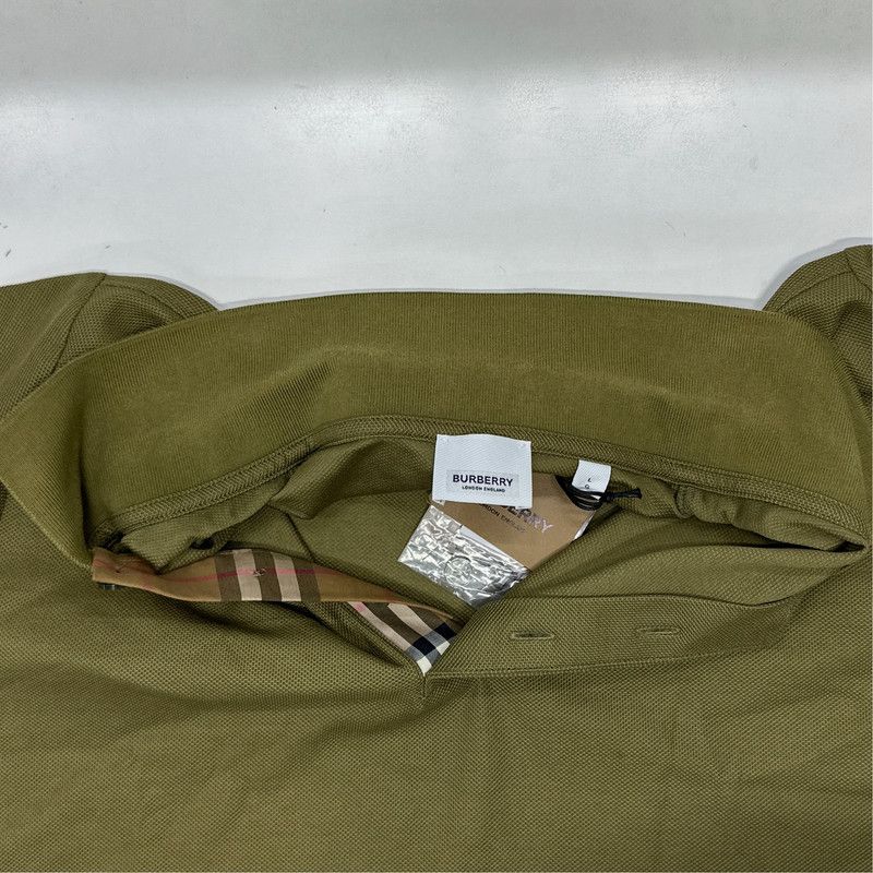 Burberry Burberry Military Green Short Sleeve Polo Shirt 0079 Size US L / EU 52-54 / 3 - 5 Thumbnail