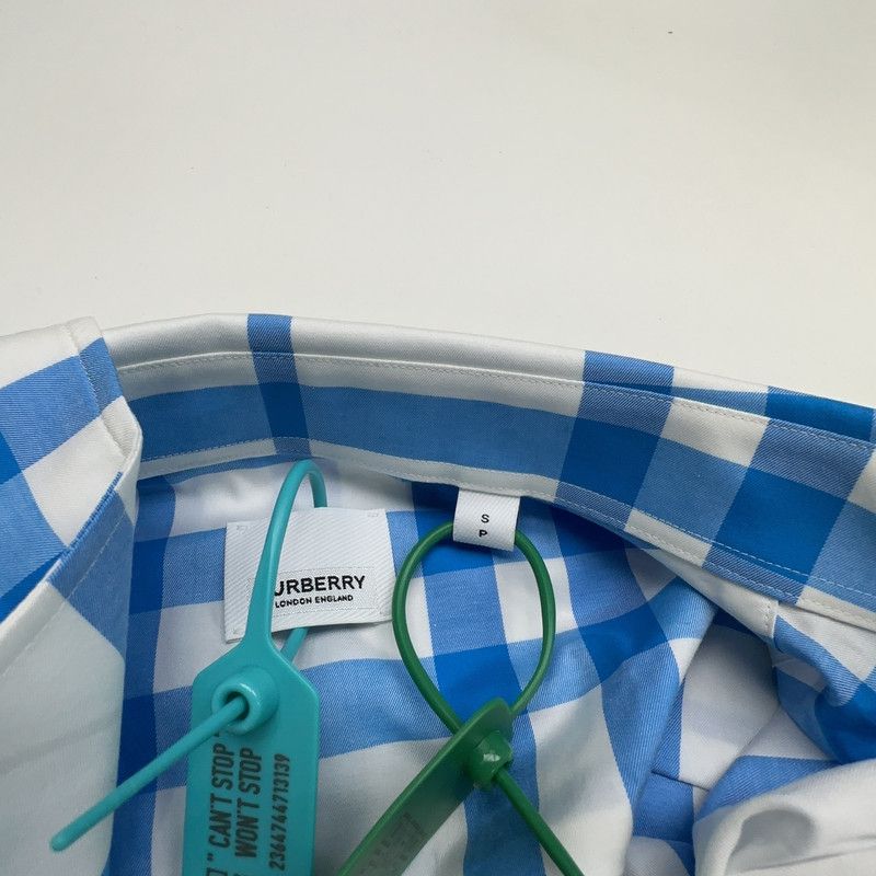 Burberry Burberry Blue Plaid Long Sleeve Shirt 0079 Size US S / EU 44-46 / 1 - 3 Thumbnail