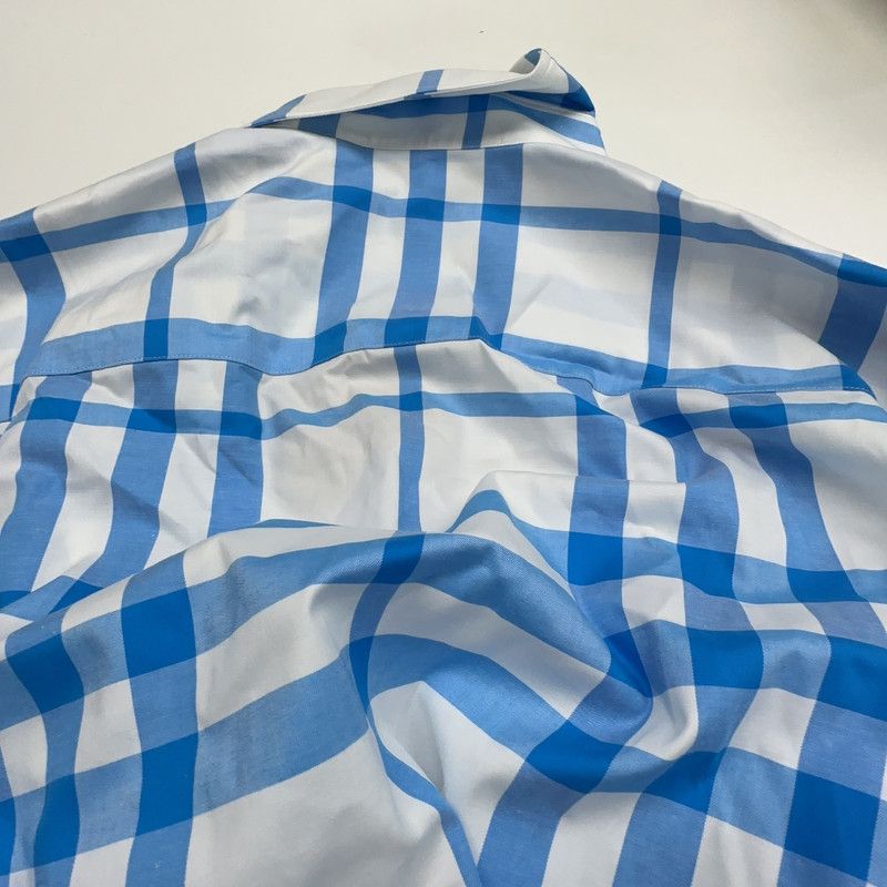 Burberry Burberry Blue Plaid Long Sleeve Shirt 0079 Size US S / EU 44-46 / 1 - 4 Thumbnail