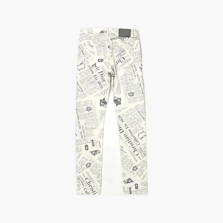 Dior Dior Printed White Denim Pants Unisex 0079 Size US 28 / EU 44 - 3 Thumbnail