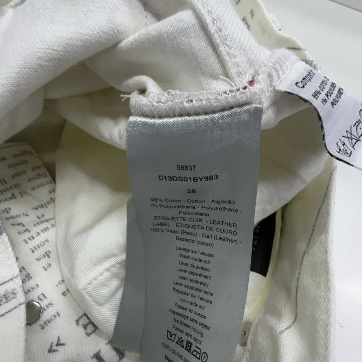 Dior Dior Printed White Denim Pants Unisex 0079 Size US 28 / EU 44 - 4 Thumbnail
