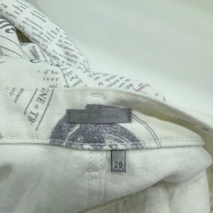 Dior Dior Printed White Denim Pants Unisex 0079 Size US 28 / EU 44 - 5 Thumbnail