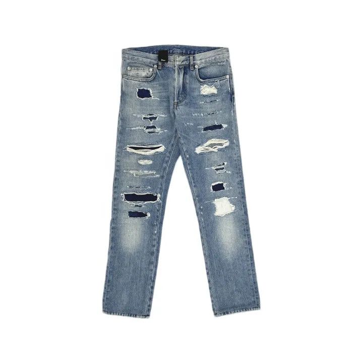 Dior Dior Distressed Blue Denim Jeans 0079 Size US 29 - 2 Thumbnail