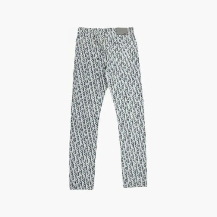 Dior Dior Blue Floral Slim Fit Denim Pants 0079 Size US 29 - 3 Thumbnail