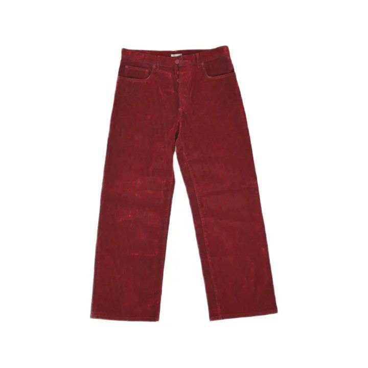 Dior Dior Red High-Waisted Cartoon Embroidered Jeans 0079 Size US 30 / EU 46 - 2 Thumbnail
