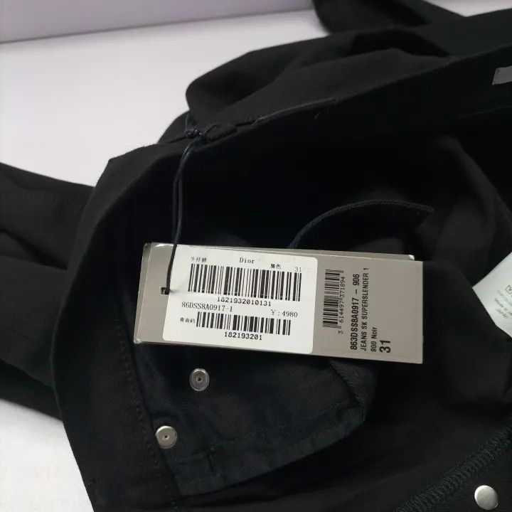 Dior Dior Casual Solid Color Black Jeans 0079 Size US 31 - 4 Thumbnail